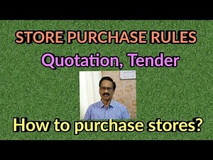 Kerala Financial Code - Store Purchase Rules