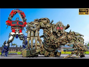 Dark Night on the Battlefield: Optimus Prime vs. Megatron | Transformers