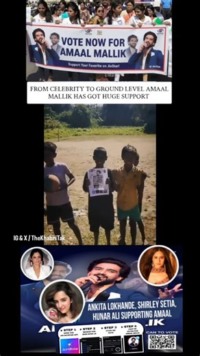 The Khabri Tak on Instagram: "Be it on ground or among celebrities all are unanimously chanting Vote for Amaal 🤩💖 #amaalmallik #BiggBoss #BiggBoss19 #thekhabritak #tktmedia"