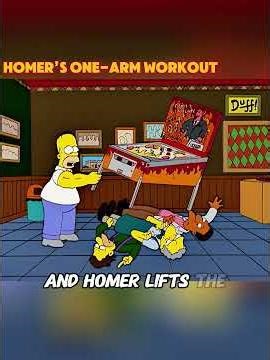 Homer’s One Arm Workout #homersimpson #cartoonbreakdown #simpsonsanalysis