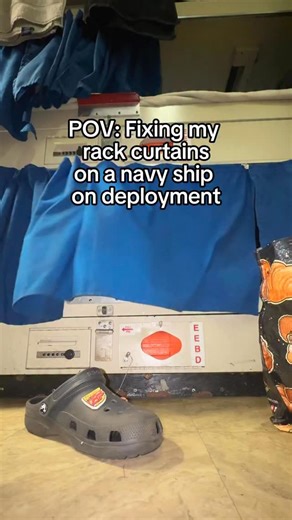 Danski on Instagram: "I can finally sleep in my rack without the fan blowing my curtains 😴 #navylife #pov #deployment #danski #navy"