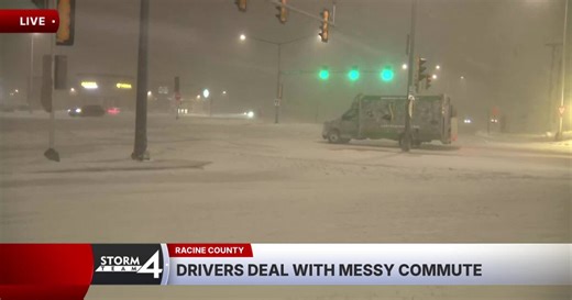 Blizzard conditions lead to messy commute in Racine County
