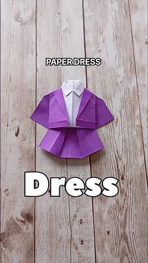 cute paper dress origami tutorial|how to make a origami dress step by step folding|artwork
