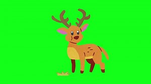 Download Animated Deer on green screen background for free
