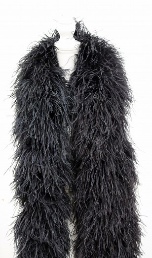 10 PLY THICK Ostrich BLACK Feather Boa (6-feet Long) for Burleque/costume/halloween/party - Etsy