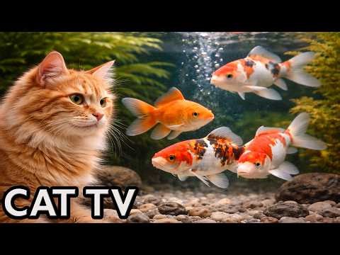 Cat TV 🐟 Koi Carp Aquarium (8 Hours) | Videos for Cats to Watch