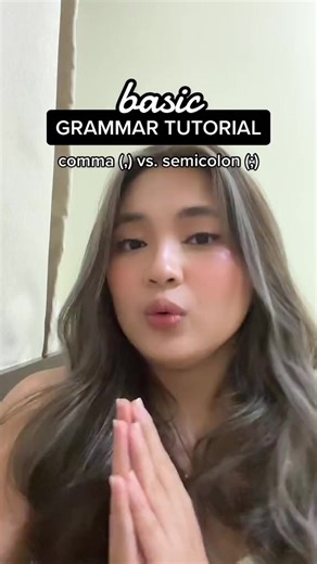 comma vs. semicolon #speechwithgia #English #IELTS #grammar | Gianna Abao