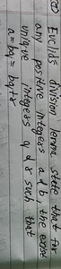 (e) Euclid's division lemma state that for any positive integer... | Filo