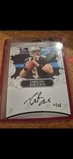 Drew Brees Sports Kings Autograph 11/25 NFL Football Card