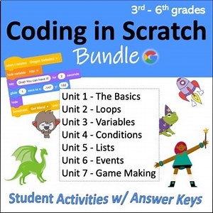 Computer Coding in Scratch: 7 Units w/ Activities (3rd-6th) (Google)