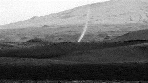Dust devil on Mars.