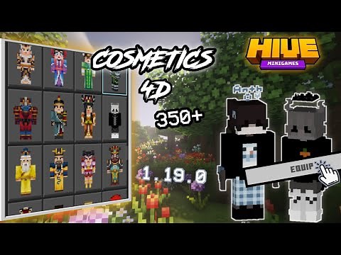 MCPE COSMETICS 4D *350+ skins* (Works on hive) (Mcpe 1.19.0)