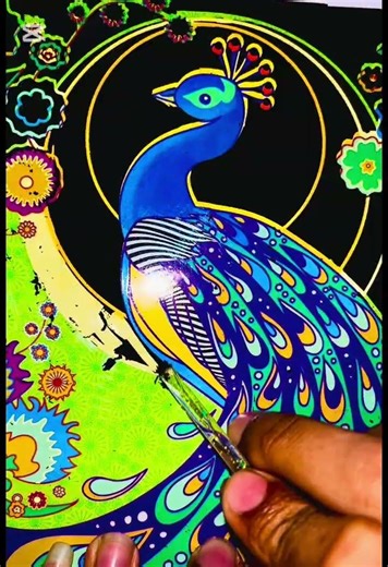 Scratching Art on a Dark Page ✏️🖤 | Satisfying Pencil Reveal