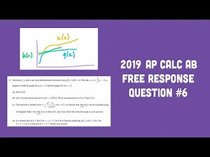 2019 AP Calculus AB FRQ #6