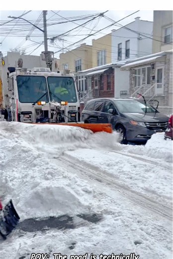 This Snow Plow Has No Mercy 😳❄️ #snow #fyp #foryou #funnyvideos #fail | Snow Plow