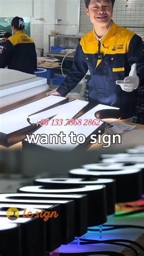 Front lit and back lit sign⭐️ #lcsign #led #sinage #business #foryou | Guangzhou LC Sign Co., Ltd