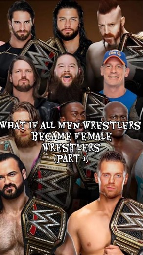 what if all men wrestlers became female version | part 1| #wwe #wrestling #ytshorts