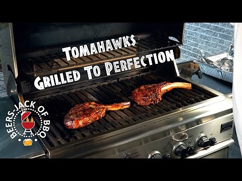 Tomahawk Ribeye! Frontgate Gas Grill! Perfect Reverse Sear!
