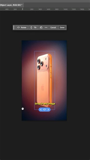 Photoshop Added 3D Object Rotation #shorts