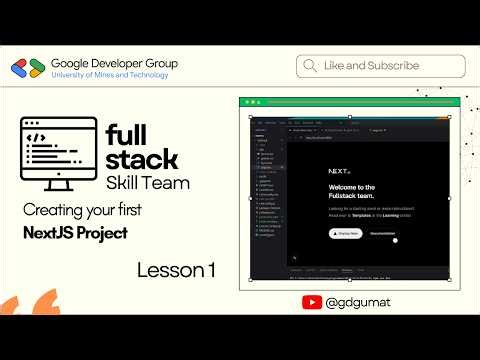 Full Stack Lesson 1 - Creating Your First NextJS Project