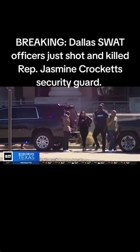 BREAKING: Dallas SWAT officers just shot and killed Rep. Jasmine Crocketts security guard. Mike King, who had been using public aliases, was fatally shot following a standoff with Dallas police SWAT officers after he drew a firearm on them