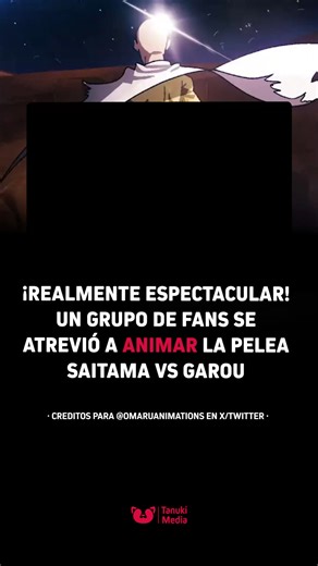 Tanuki Media 🦝 on Instagram: "💥 GAROU vs SAITAMA 💥 💥 Un grupo de fanaticos apasionados se animaron la pelea de Saitama y Garou. 🔥🔥🔥 Mira lo que es esooo! Es increible!! 📃 Los creditos van para el usuario de X/Twitter OmaruAnimations y a todos los animadores que colaboraron en este espectacular proyecto. 🦝 Seguí a @tanukimedia para más contenido de anime y manga! #saitama #garou #onepunchman #fananime #fanart"