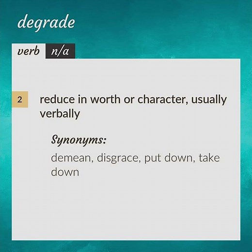 Degrade | meaning of Degrade