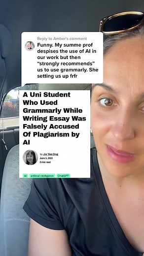 Replying to @Amber student falsly accused for plagiarism by artificial intelligence because they used grammerly. #aiplagiarism #artificialintelligence #plagiarism #plagiarismchecker #grammarly