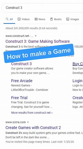 How to get started making a platform video game in one minute. #indiedev #gamedev #construct3
