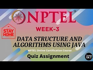 NPTEL Data Structure and algorithms using Java Week 3 Quiz Solutions || August 2020 || Swayam