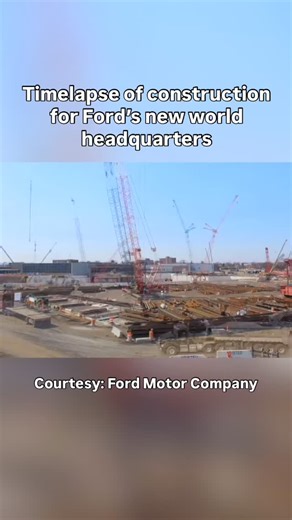 Ford Motor Company released timelapse video of its new world headquarters. After nearly 70 years at the Glass House, the automaker will start a new chapter on its upgraded Dearborn product development campus. Story at wxyz.com #ford #auto #michigan | WXYZ-TV Channel 7