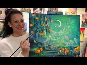 HALLOWEEN 🎃 PAINTING TUTORIAL! Spooky Ghosts, Goblins & Pumpkins | EASY STEP BY STEP PAINTING