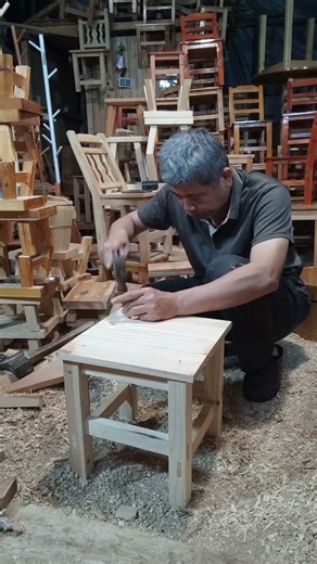 5步轻松制作方形凳子