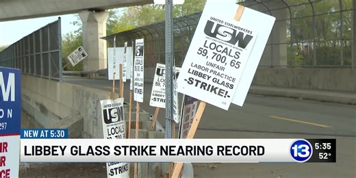 Libbey Glass strike nearing record