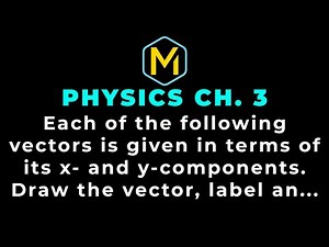 3.12 Mastering Physics Solution-"Each of the following vectors is given in terms of its x- and y-