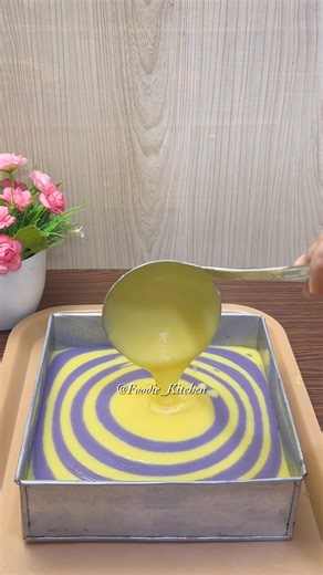 Puding Zebra Roti Tawar ( Rasa Talas ) #puding #pudingzebra #pudingrotitawar #dessert #reseppuding