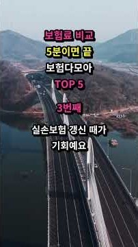 보험료 비교 5분이면 끝 보험다모아 TOP 5 🏆