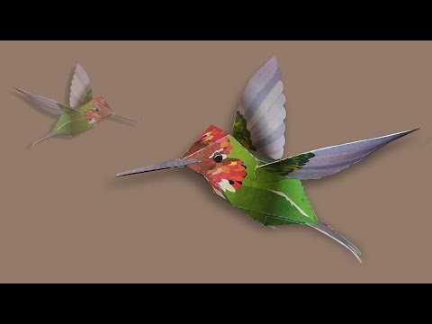 Building Instructions for the Paper Model of Anna's Hummingbird