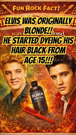 ‼️Elvis Presley‼️was originally blonde. He started dyeing his hair black at 15 years old! #facts