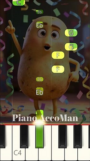 🥔One Potato, Two Potatoes - Super Simple Songs Piano Tutorial Short