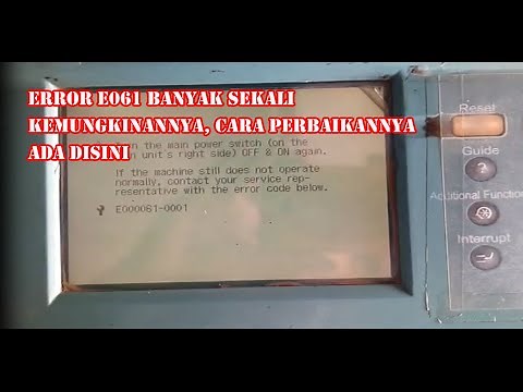 Tips Mengatasi Error E061 Canon IR 5000/6000, disini tempatnya