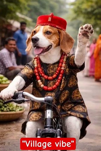 Crazy Dog Riding Bicycle & Waving to People 😱🐾”