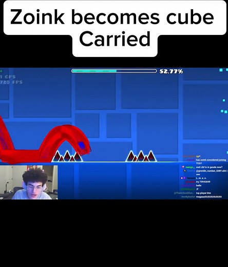 Zoink Transforms into a Cube in Geometry Dash