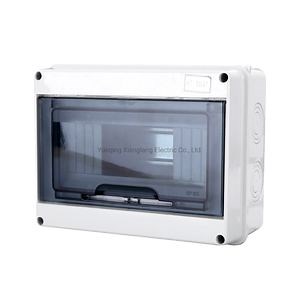 [Hot Item] IP65 ABS Transparent Cover Electrical Box, 8 Way Waterproof DIN Rail Power Distribution Protection Box for Circuit Breaker Indoor on The Wall