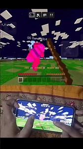 Jitter clicking handcam mobile gameplay #minecraft #mincraftpvp #bedwars #hiveskywars #gaming