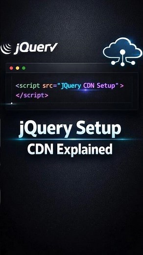 jQuery Setup & CDN Explained | Add jQuery in 1 Minutes #coding #shorts