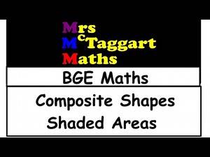 Area of composite shapes - shaded areas