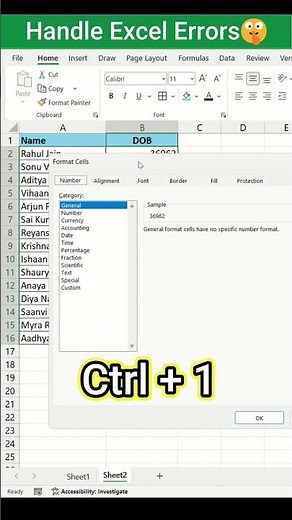 Excel Trick: Fix Date Format After Copy-Paste 🚀