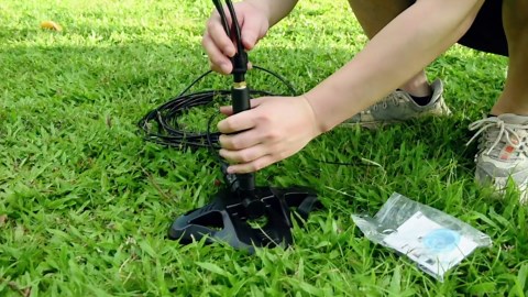 Standing Misters for Outside Patio: Portable Misting System for Cooling Outdoor - 26.5Ft Stand Misting Line with 31.5 Inch Height Water Mister for Yard Garden BBQ Party Pool Water Playing Sprinklers