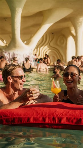 Luna Beach Club sets the scene with ocean views, daybeds, and DJs playing under the sun. Utopia turns the energy inward with pool dips, waterslides, and cocktails enjoyed right in the water as the day drifts into night. However you move, Luna moves with you. ✨ Book online and make it yours, link in bio. | LUNA BEACH CLUB